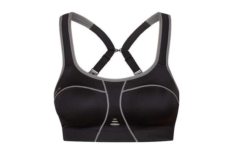 Pure Lime Padded Athletic Sportbeha Zwart/grijs Dames