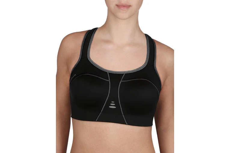 Pure Lime Padded Athletic Sportbeha Zwart/grijs Dames - Image 2