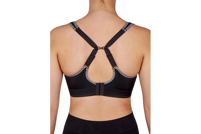 Pure Lime Padded Athletic Sportbeha Zwart/grijs Dames - Image 3