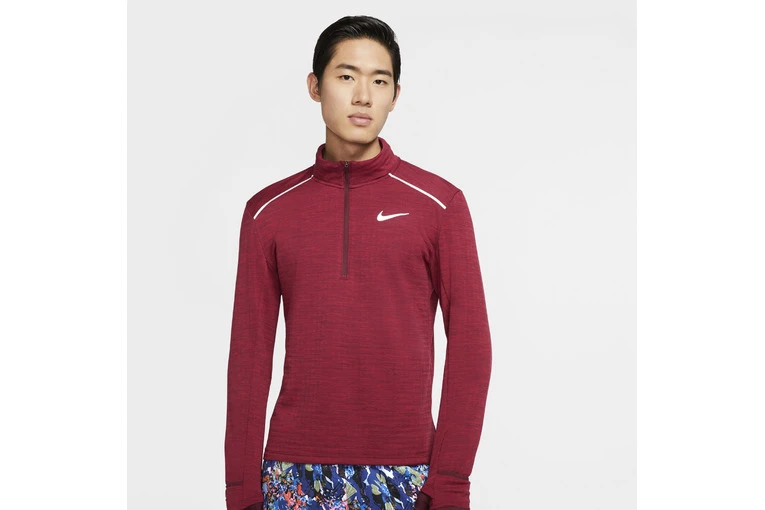 Nike Therma Sphere Element 3.0 1/2 Zip Hardlooptop Rood Heren