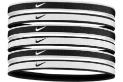 Nike Tipped Swoosh Sport Headbands 2.0 - 6 Stuks Zwart/wit