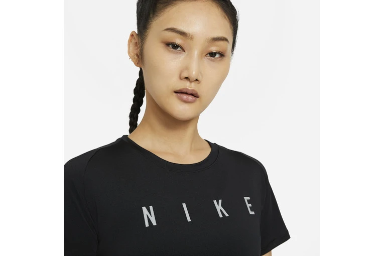 Nike Miler Run Division Loopshirt Zwart/zilver Dames - Image 3
