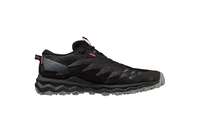 Mizuno Wave Daichi 7 GTX Trail Schoenen Black/Fuchsia Fedora/Quiet Shade Dames