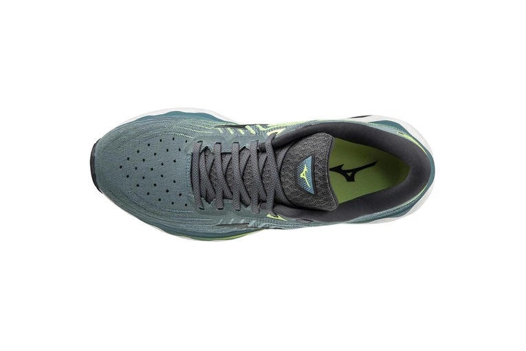 Mizuno Wave Horizon 6 Loopschoenen SmokeBlue/Ebony/NeoLime - Image 4