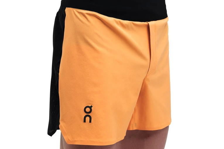 On 5 Inch Lichtgewicht Short Mango/zwart Heren