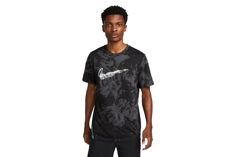 Nike Dri-FIT Run Division AOP T-shirt Zwart Heren