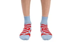 On Performance Mid Sock Heather/rood Heren