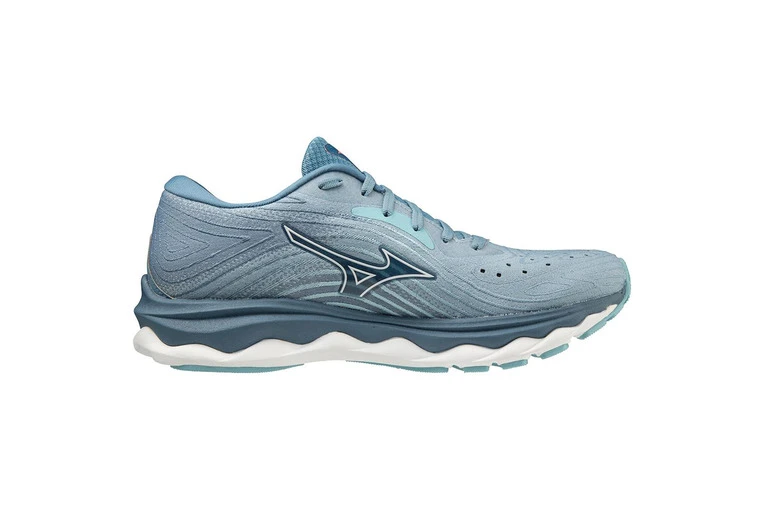Mizuno Wave Sky 6 Loopschoenen BlueShadow/White/MistyBlue Dames