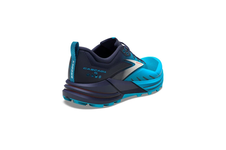 Brooks Cascadia 16 Trailschoenen Peacoat/Atomic Blue/Rooibos Heren - Image 4