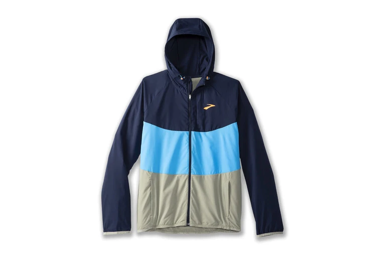 Brooks Canopy Jacket Navy/Spring Break/Pebble Heren