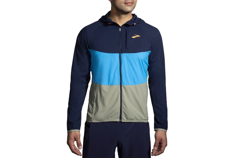 Brooks Canopy Jacket Navy/Spring Break/Pebble Heren - Afbeelding 2