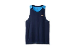 Brooks Atmosphere Singlet 2.0 Tanktop Navy/Spring Break Heren