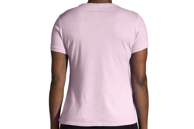 Brooks Distance Short Sleeve 2.0 Loopshirt Quartz/Gradient Stripe Dames - Image 3