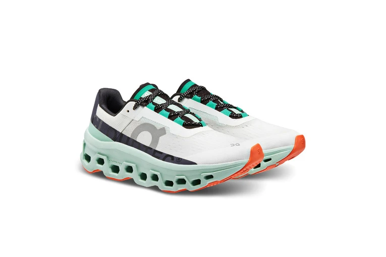 On Cloudmonster Loopschoenen Undyed-White/Creek Dames - Image 3