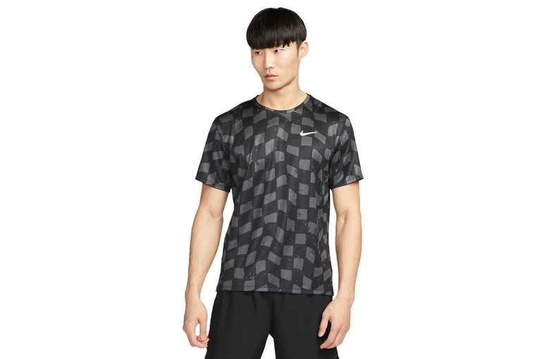 Nike Dri-FIT Miler Hardlooptop Anthracite Heren