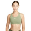 Nike Swoosh Sportbeha Oil Green/Wit Dames