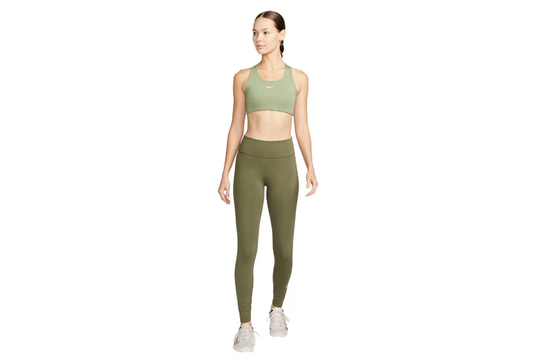 Nike Swoosh Sportbeha Oil Green/Wit Dames - Image 6